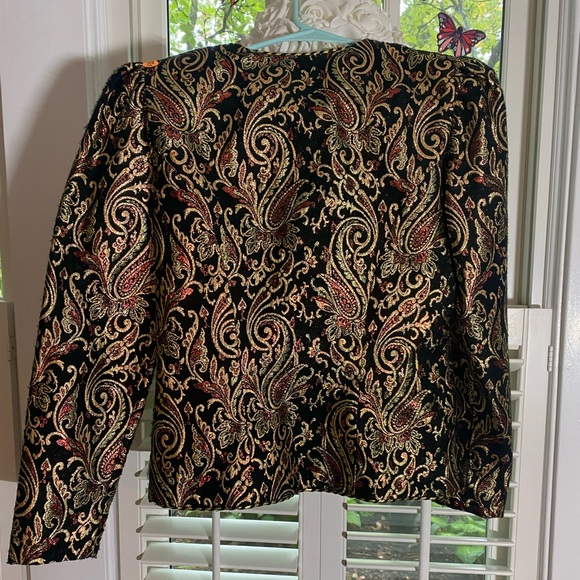 Vintage metallic Patra rusty orange and gold blazer - Picture 5 of 9